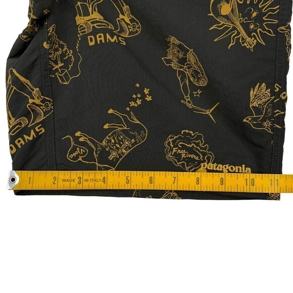 Patagonia Men's Wavefarer No Dams Boardshorts Balkan Bust/Ink Black 32x9 - Picture 13 of 13